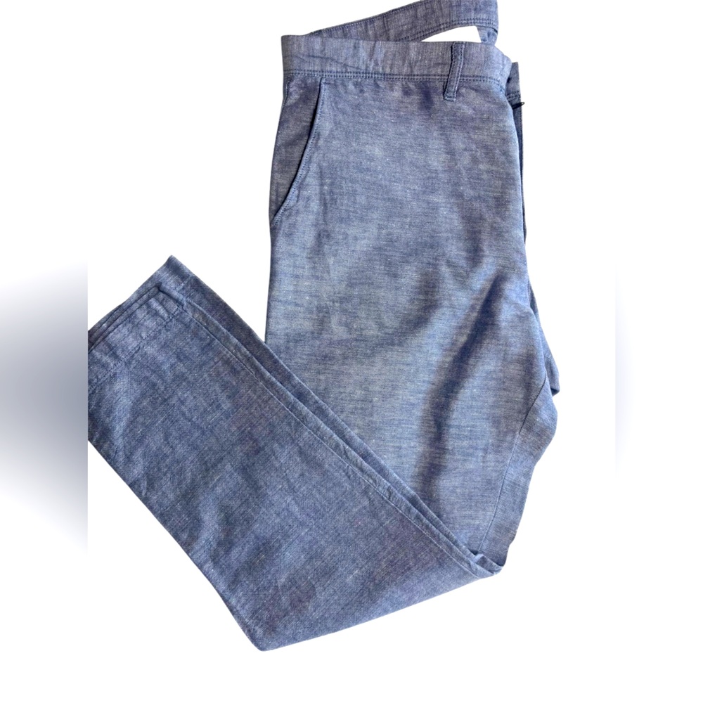 GAP Light Blue Linen Cotton Chino Pants Men’s Size 36X30